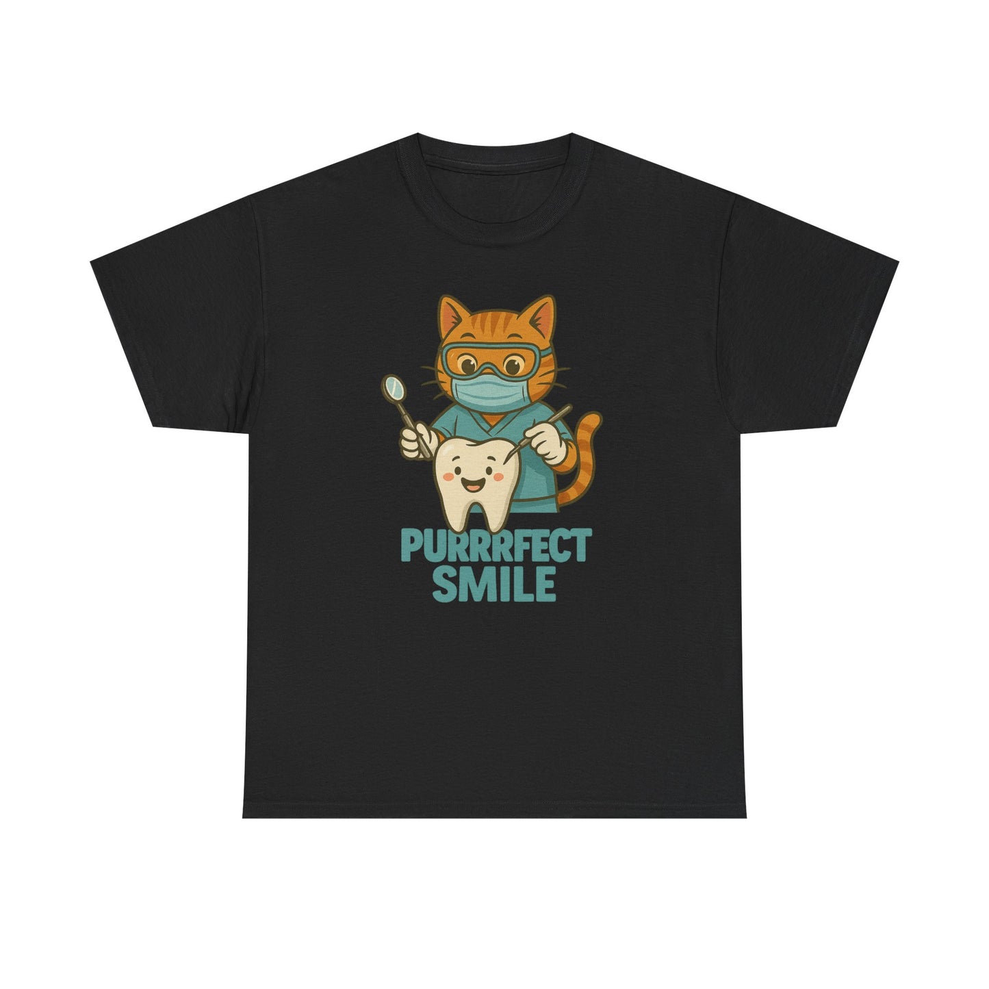 Purrfect Smile Dental Tee | Gift for Dental Hygienists, Dental Assistants, and Dentists | Cute Dental Office Gift