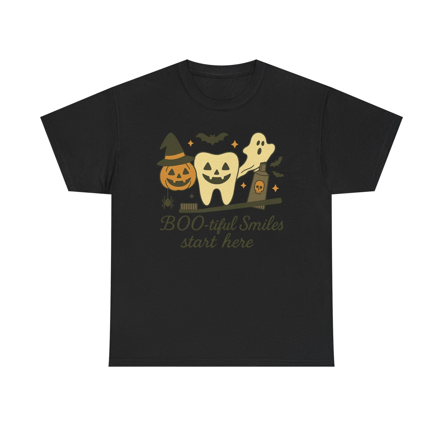 Halloween Themed Dental Shirt | "BOO-tiful Smiles" , Gift for Dentists, Dental Hygienists, Dental Assistants | Dental Office Gift