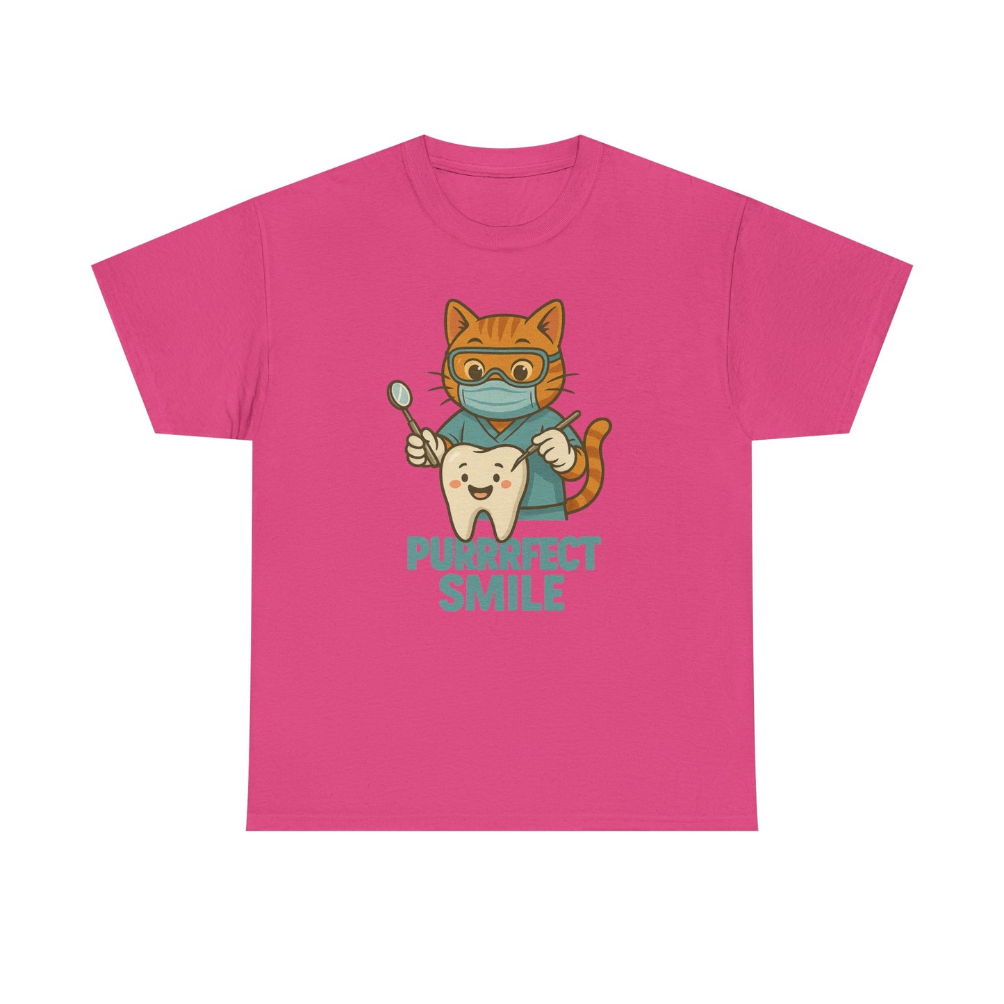 Purrfect Smile Dental Tee | Gift for Dental Hygienists, Dental Assistants, and Dentists | Cute Dental Office Gift