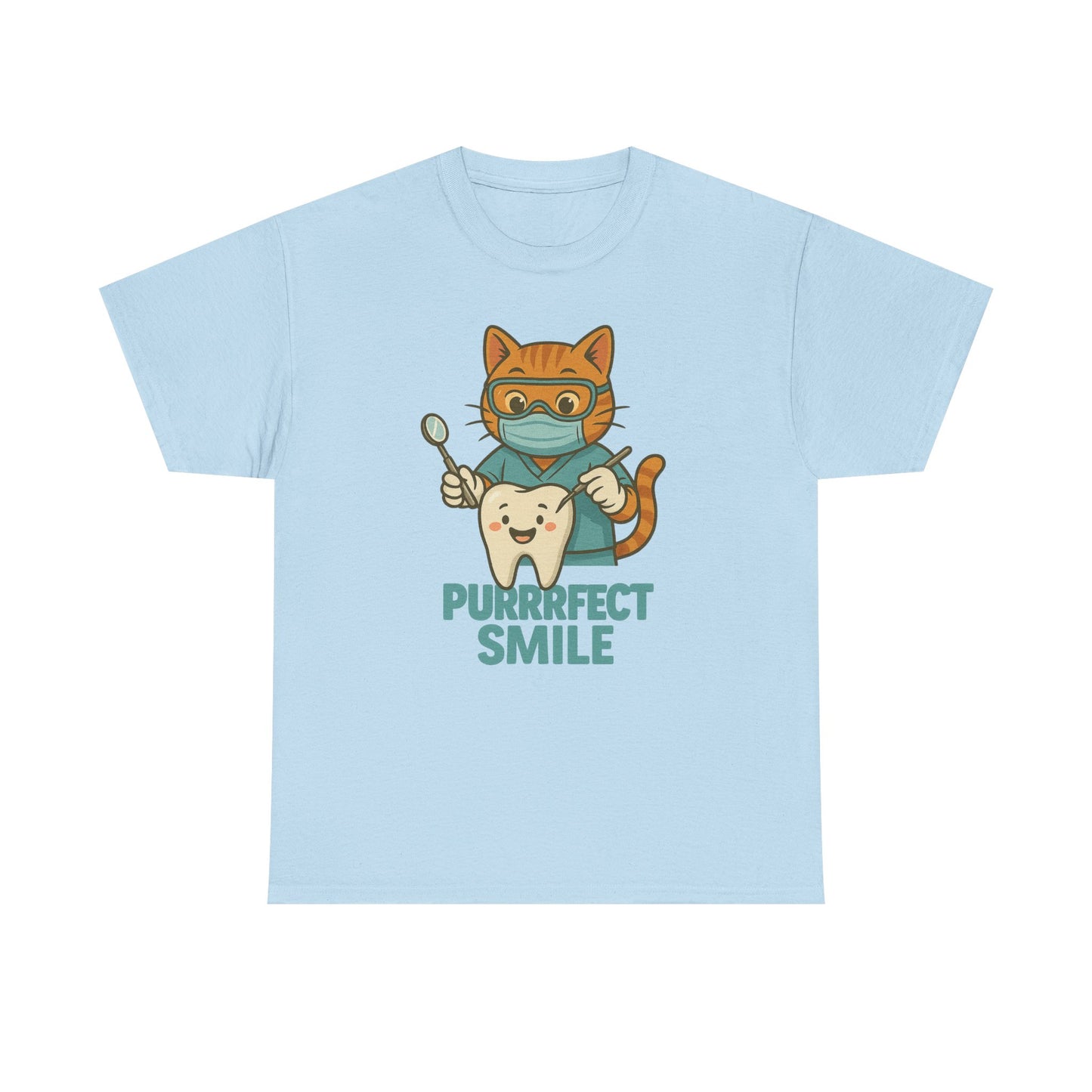 Purrfect Smile Dental Tee | Gift for Dental Hygienists, Dental Assistants, and Dentists | Cute Dental Office Gift