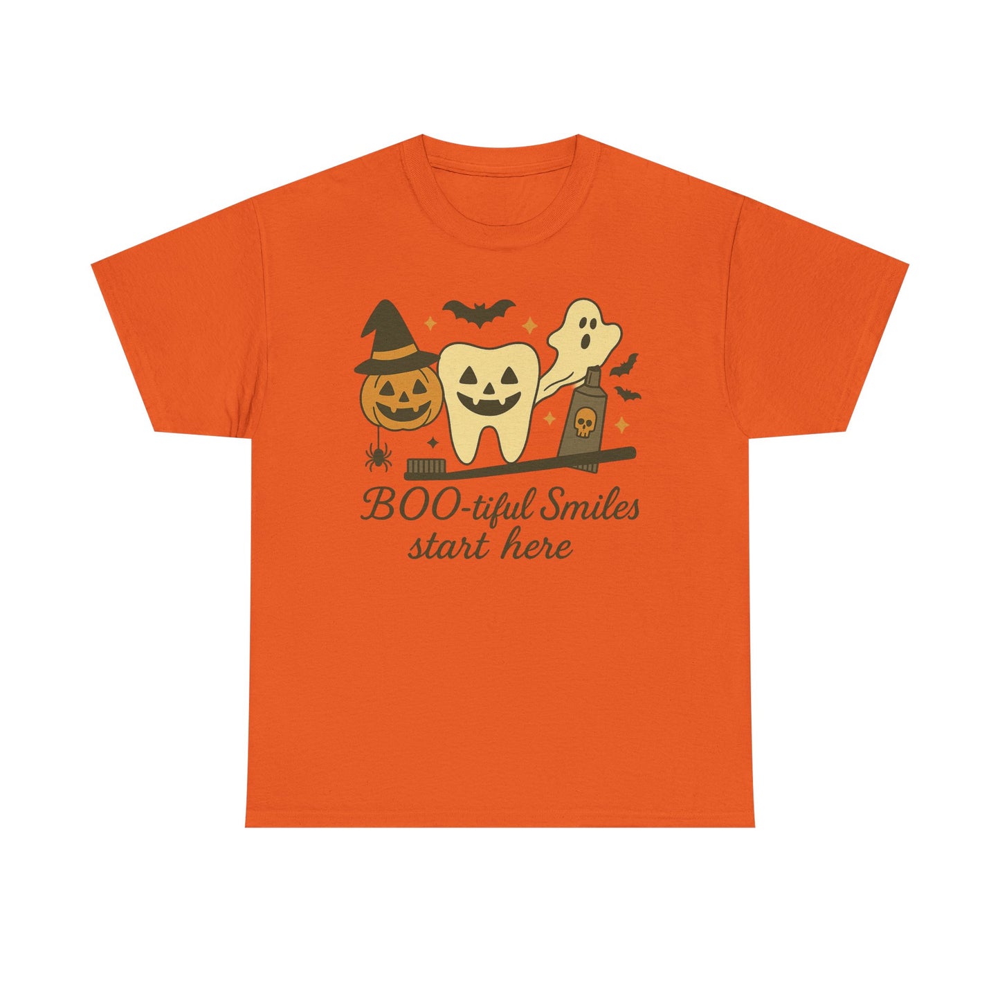 Halloween Themed Dental Shirt | "BOO-tiful Smiles" , Gift for Dentists, Dental Hygienists, Dental Assistants | Dental Office Gift