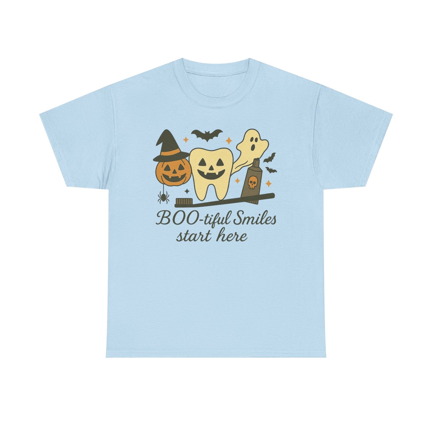 Halloween Themed Dental Shirt | "BOO-tiful Smiles" , Gift for Dentists, Dental Hygienists, Dental Assistants | Dental Office Gift