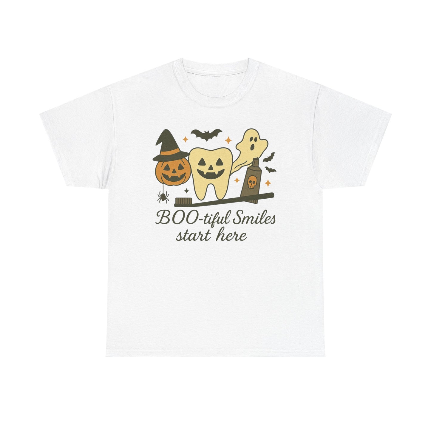 Halloween Themed Dental Shirt | "BOO-tiful Smiles" , Gift for Dentists, Dental Hygienists, Dental Assistants | Dental Office Gift