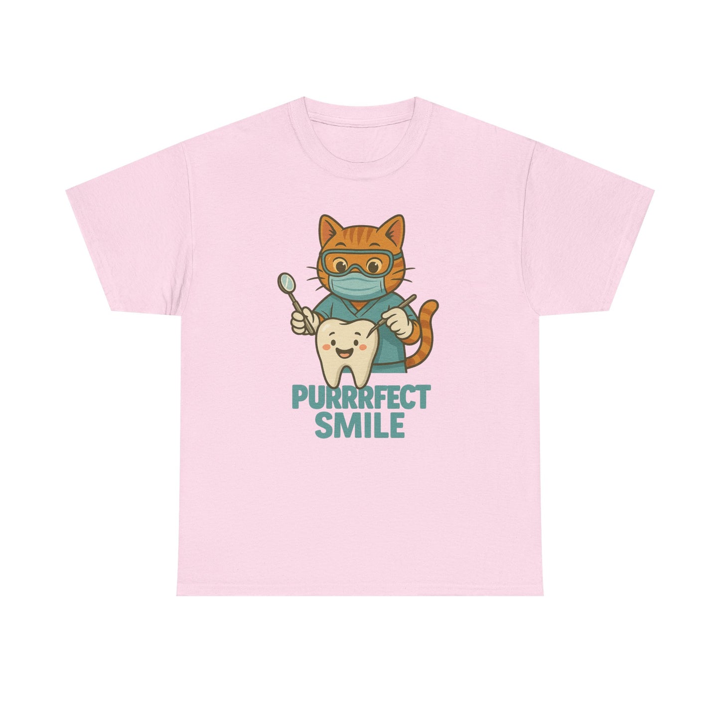Purrfect Smile Dental Tee | Gift for Dental Hygienists, Dental Assistants, and Dentists | Cute Dental Office Gift
