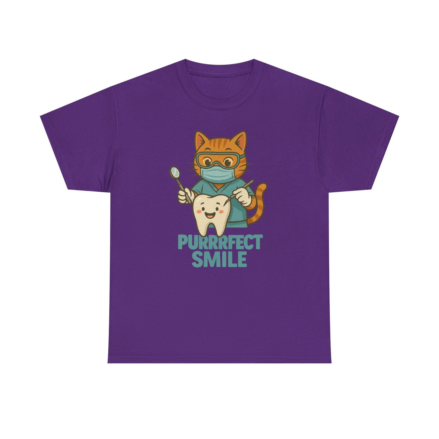 Purrfect Smile Dental Tee | Gift for Dental Hygienists, Dental Assistants, and Dentists | Cute Dental Office Gift